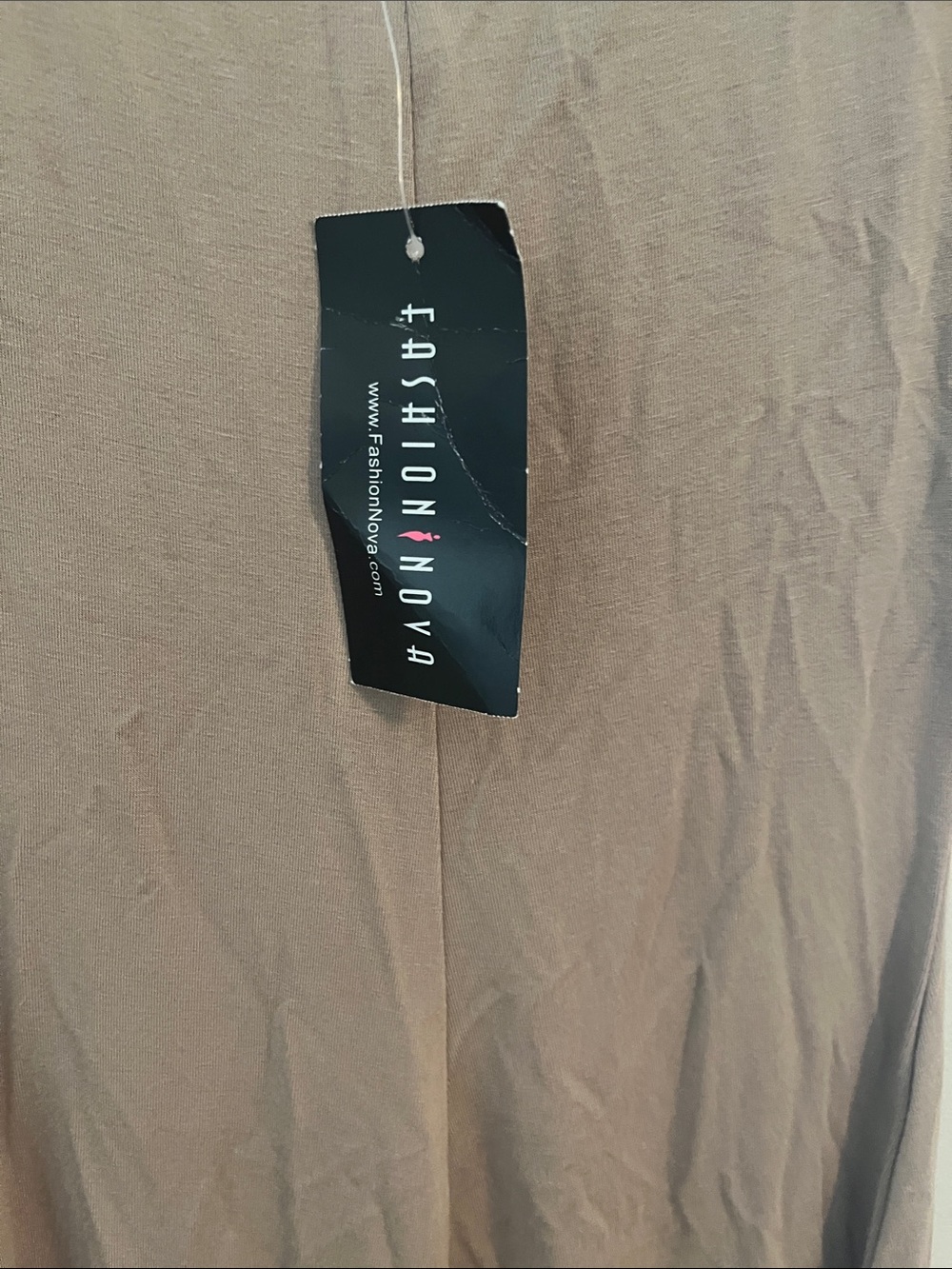 Fashion Nova Taupe Slim-Strap Scoop-Neck Jumpsuit - Picture 2 of 3